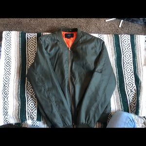 Green bomber jacket
